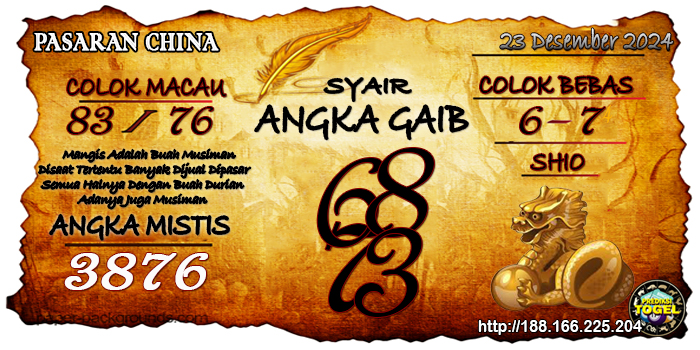 Prediksi Togel China Senin 23 Desember 2024