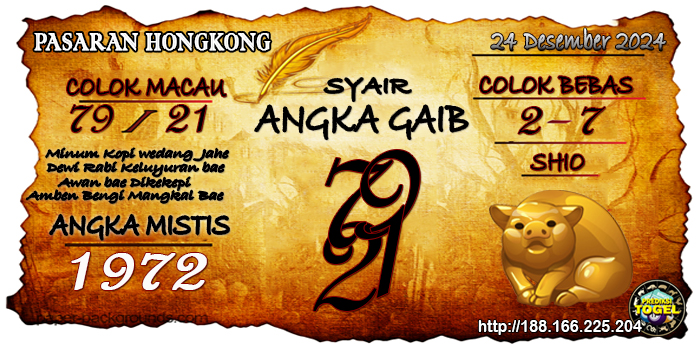 Prediksi Togel Hongkong Selasa 24 Desember 2024