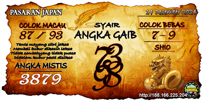 Prediksi Togel Japan Sabtu 14 Desember 2024