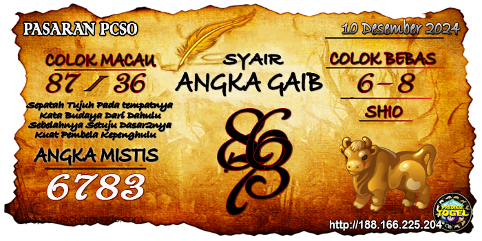 Prediksi Togel Pcso Selasa 10 Desember 2024