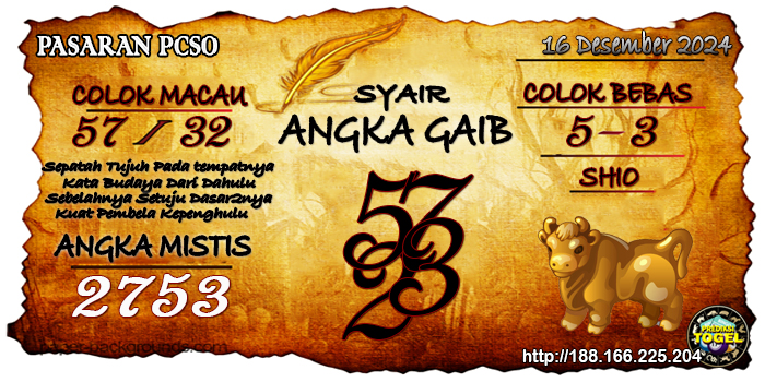 Prediksi Togel Pcso Senin 16 Desember 2024