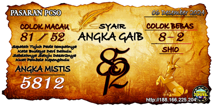 Prediksi Togel Pcso Jumat 06 Desember 2024