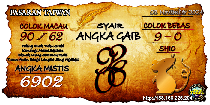 Prediksi Togel Taiwan Selasa 03 Desember 2024