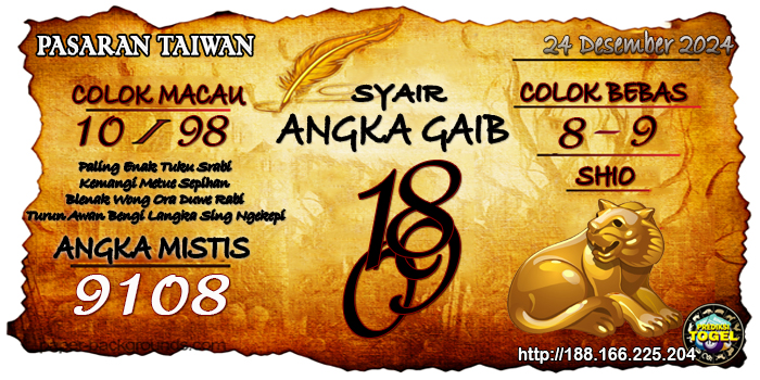 Prediksi Togel Taiwan Selasa 24 Desember 2024