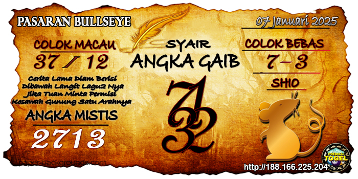 Prediksi Togel Bullseye Selasa 07 Januari 2025