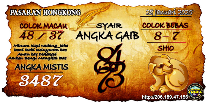 Prediksi Togel Hongkong Selasa 28 Januari 2025