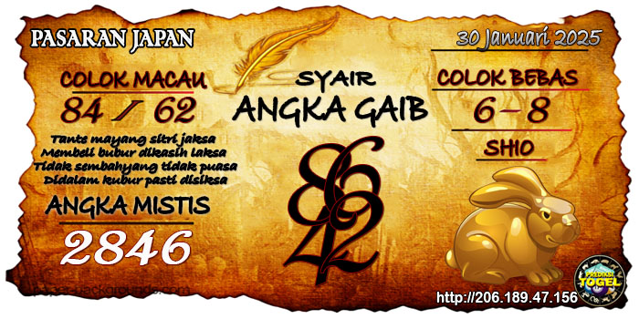 Prediksi Togel Japan Kamis 30 Januari 2025