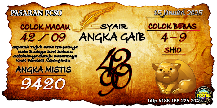 Prediksi Togel Pcso Rabu 15 Januari 2025