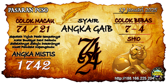 Prediksi Togel Pcso Jumat 17 Januari 2025