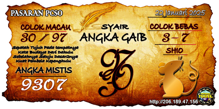 Prediksi Togel Pcso Rabu 22 Januari 2025