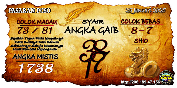 Prediksi Togel Pcso Sabtu 25 Januari 2025