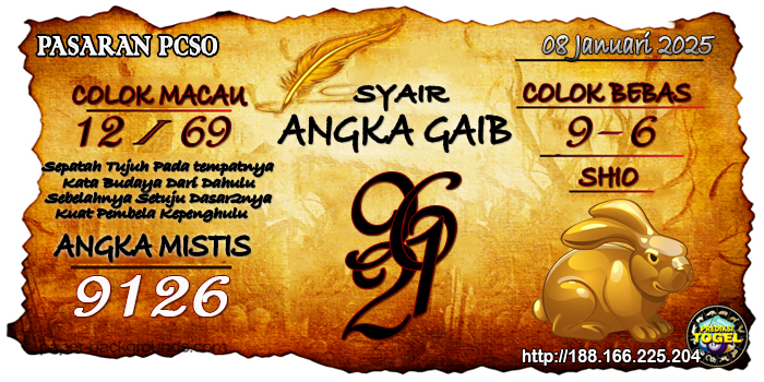 Prediksi Togel Pcso Rabu 08 Januari 2025