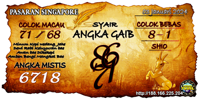 Prediksi Togel Singapore Jumat 03 Januari 2025