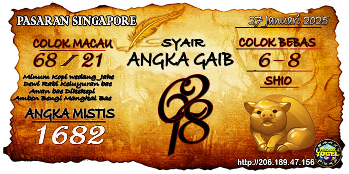 Prediksi Togel Singapore Senin 27 Januari 2025