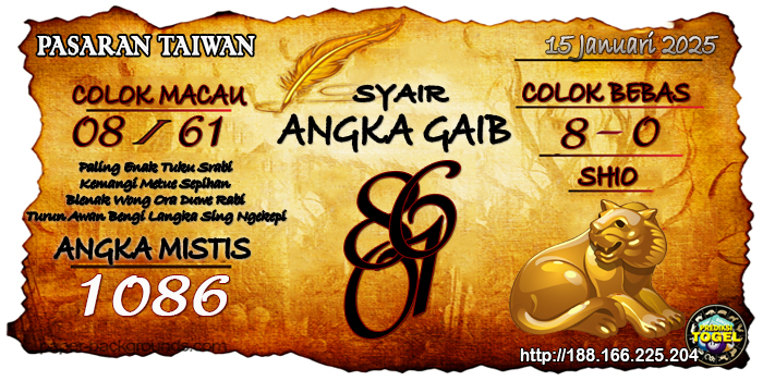 Prediksi Togel Taiwan Rabu 15 Januari 2025