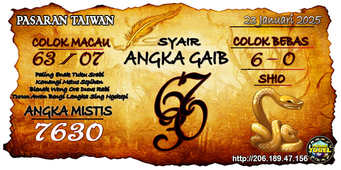 Prediksi Togel Taiwan Kamis 23 Januari 2025