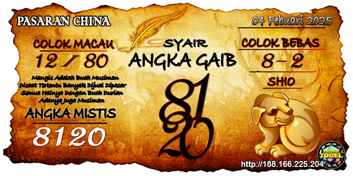 Prediksi Togel China Selasa 04 Februari 2025