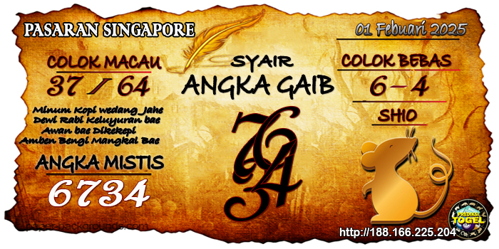 Prediksi Togel Singapore Sabtu 01 Februari 2025