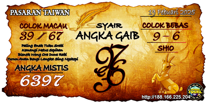 Prediksi Togel Taiwan Rabu 19 Februari 2025