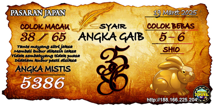 Prediksi Togel Japan Rabu 19 Maret 2025