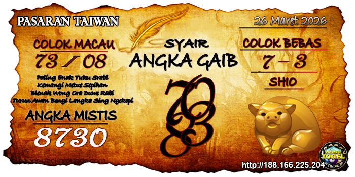 Prediksi Togel Taiwan Rabu 26 Maret 2025