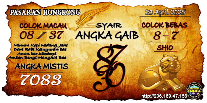 Prediksi Togel Hongkong Rabu 23 April 2025