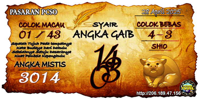 Prediksi Togel Pcso Senin 28 April 2025