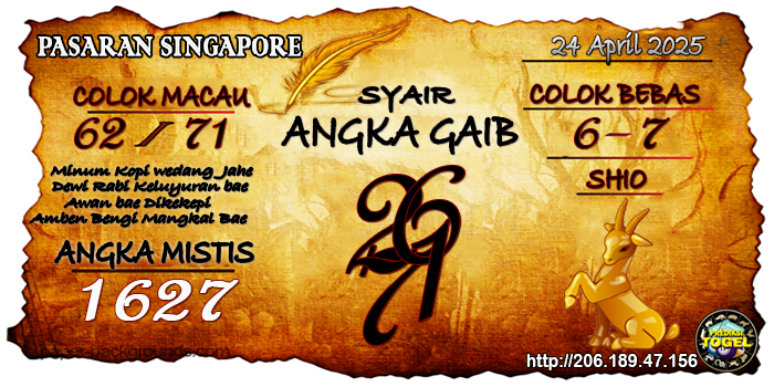 Prediksi Togel Singapore Kamis 24 April 2025