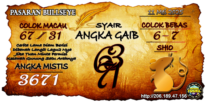 Prediksi Togel Bullseye Minggu 11 Mei 2025