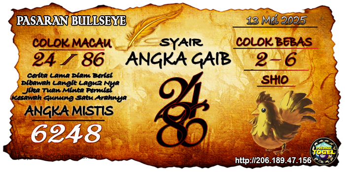Prediksi Togel Bullseye Selasa 13 Mei 2025