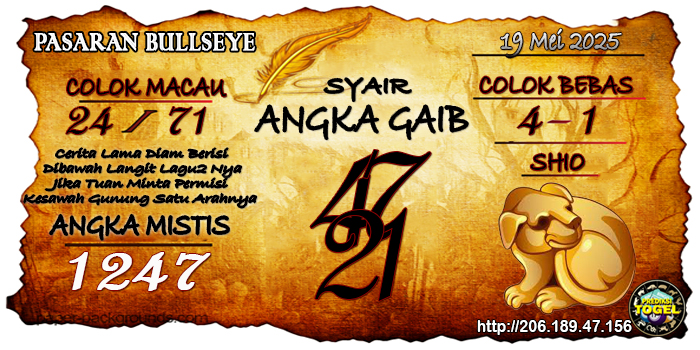 Prediksi Togel Bullseye Senin 19 Mei 2025