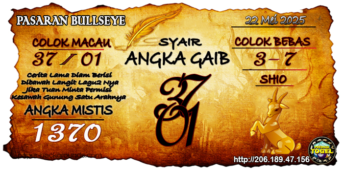Prediksi Togel Bullseye Kamis 22 Mei 2025
