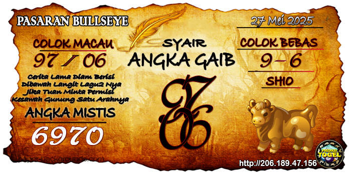 Prediksi Togel Bullseye Selasa 27 Mei 2025