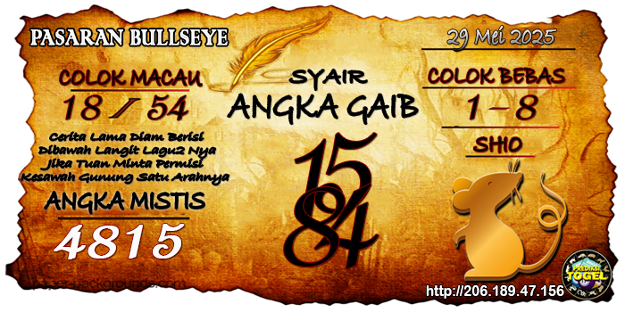 Prediksi Togel Bullseye Kamis 29 Mei 2025