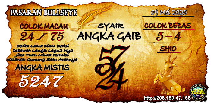 Prediksi Togel Bullseye Jumat 9 Mei 2025