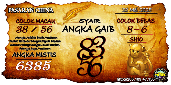 Prediksi Togel China Rabu 28 Mei 2025