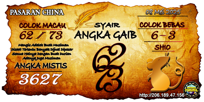 Prediksi Togel China Kamis 8 Mei 2025