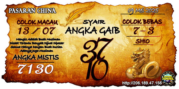 Prediksi Togel China Jumat 9 Mei 2025