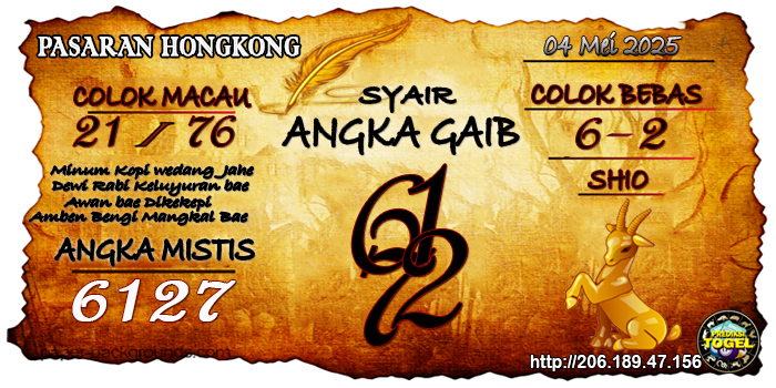 Prediksi Togel Hongkong Minggu 4 Mei 2025