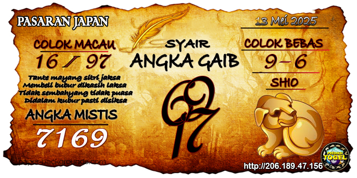 Prediksi Togel Japan Selasa 13 Mei 2025