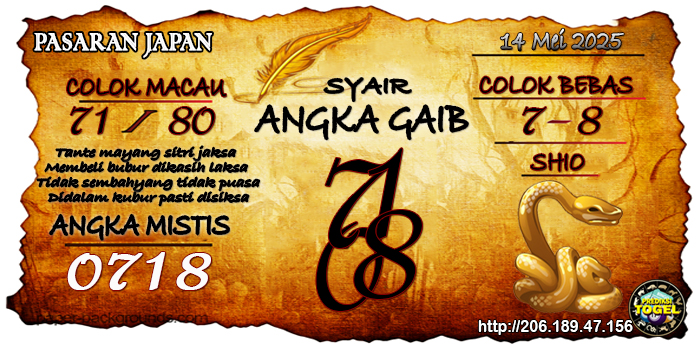 Prediksi Togel Japan Rabu 14 Mei 2025