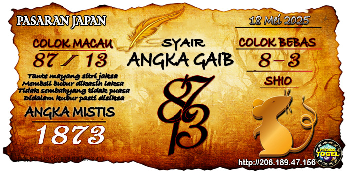 Prediksi Togel Japan Minggu 18 Mei 2025