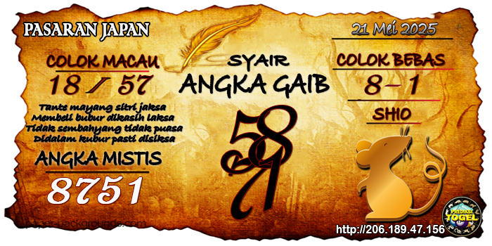 Prediksi Togel Japan Rabu 21 Mei 2025