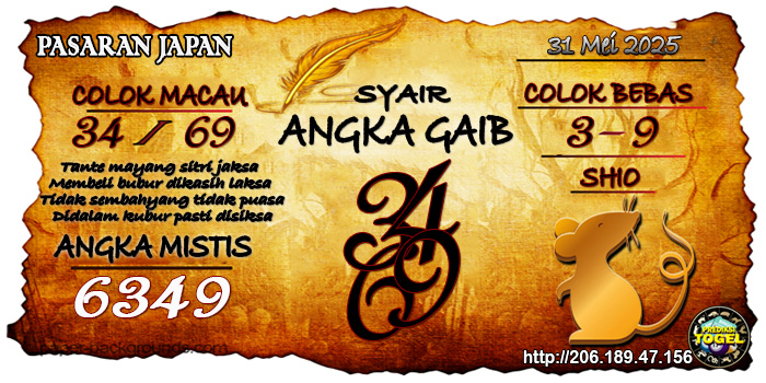 Prediksi Togel Japan Sabtu 31 Mei 2025