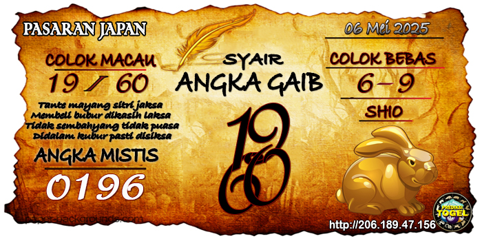 Prediksi Togel Japan Selasa 6 Mei 2025