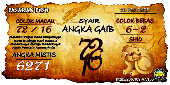 Prediksi Togel Pcso Selasa 13 Mei 2025
