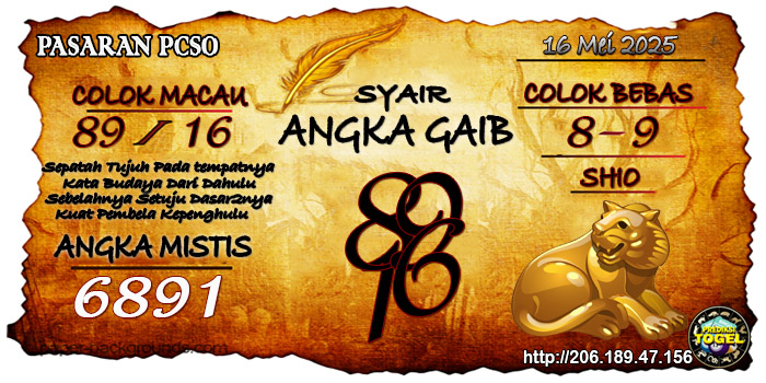 Prediksi Togel Pcso Jumat 16 Mei 2025
