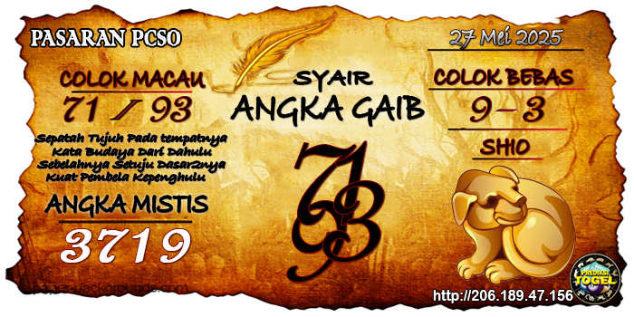 Prediksi Togel Pcso Selasa 27 Mei 2025