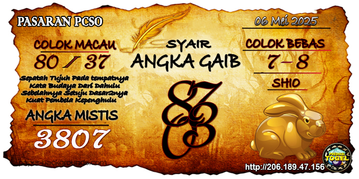 Prediksi Togel Pcso Selasa 6 Mei 2025