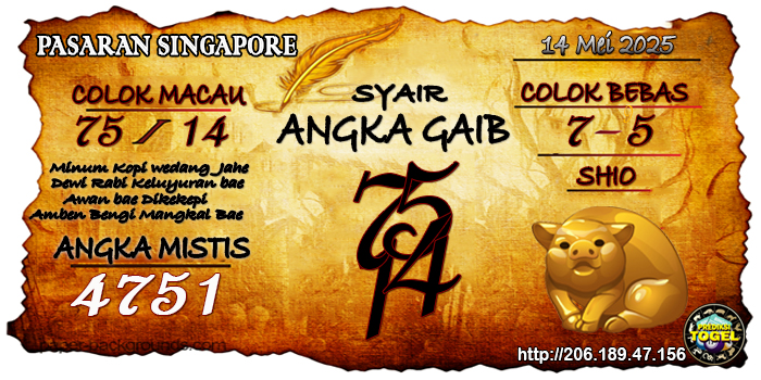 Prediksi Togel Singapore Rabu 14 Mei 2025